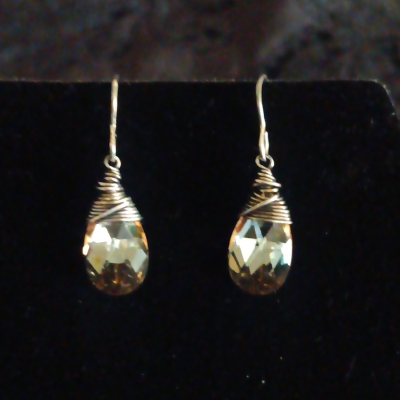 Citrine Vintage Drop Artisan Crafted Earrings - Picture 2 of 4